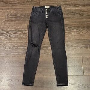 ❤️ ANTHROPOLOGIE MCGUIRE NEWTON SKINNY JEANS, EXPOSED BUTTON FLY, 2 (26)